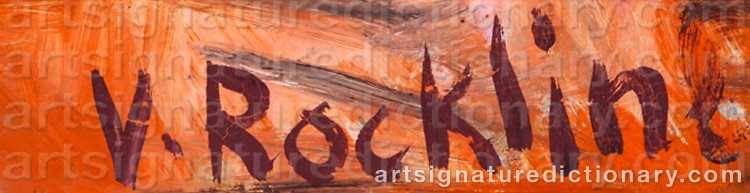 Authentic signature by Vera ROCKLINE on Painting/Watercolour artwork