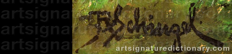 Authentic signature by Reinhart SCHINZEL on  artwork
