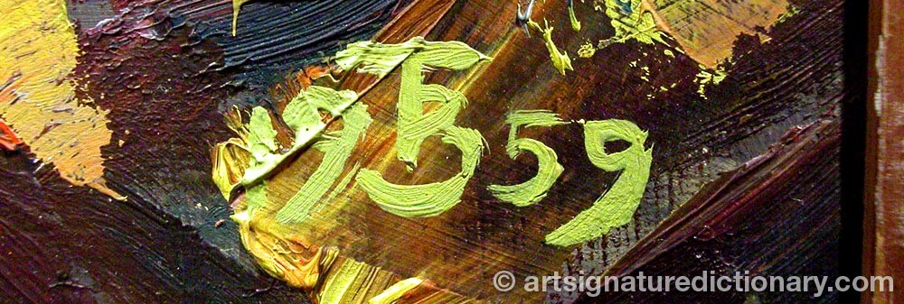 Authentic signature by Toralf BOHMANSSON on  artwork