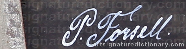 Authentic signature by Per FORSELL on  artwork