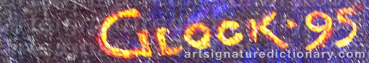 Authentic signature by Jonas GLOCK on artwork