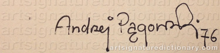 Authentic signature by Andrzej PAGOWSKI on  artwork
