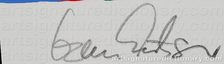 Authentic signature by Gorm ERIKSEN on  artwork