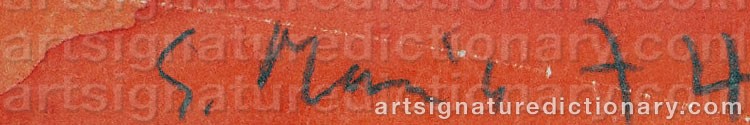 Authentic signature by Sakari MARILA on artwork