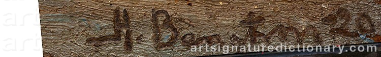 Authentic signature by Anton BENGTSSON on artwork