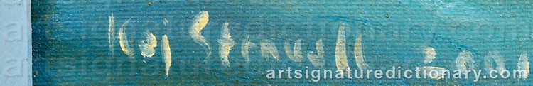 Authentic signature by Kaj STENVALL on artwork
