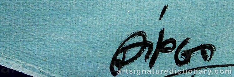 Authentic signature by Roberto DIAGO on  artwork