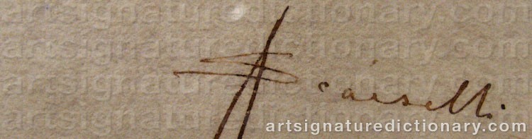Authentic signature by Adolfo SCARSELLI on  artwork