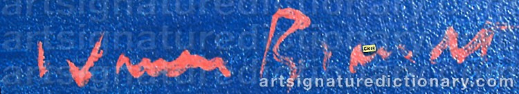 Authentic signature by Warren BRANDT on  artwork