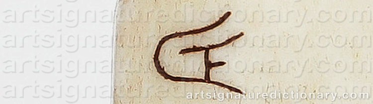 Authentic signature by Gunnar (Sami Artist) EDHOLM on Other artwork