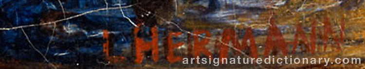 Authentic signature by Ludwig Hermann Van HOOM on artwork