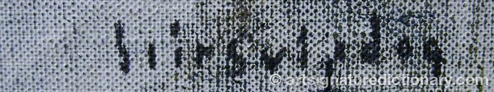 Authentic signature by Elin SVIPDAG on  artwork