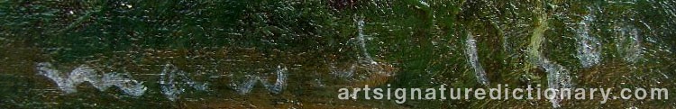 Authentic signature by Jacqueline MARVAL on  artwork