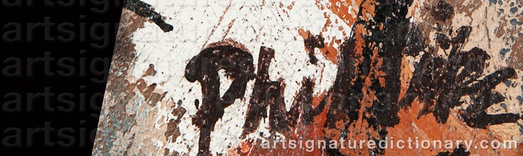 Authentic signature by Phil Latimer DIKE on Painting/Watercolour artwork