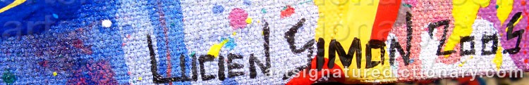 Authentic signature by Lucien SIMON on  artwork
