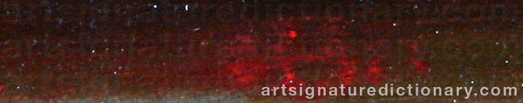 Authentic signature by Carsten Frederik HENRICHSEN on  artwork