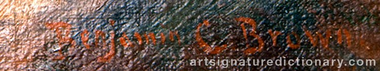 Authentic signature by Benjamin Chambers BROWN on Painting/Watercolour artwork