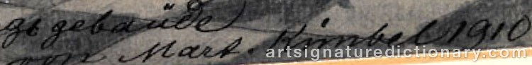 Authentic signature by Martin KIMBEL on  artwork