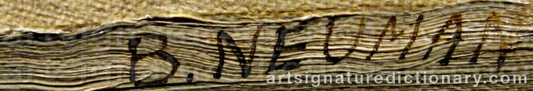 Authentic signature by Bernhard NEUMAN on Painting/Watercolour artwork