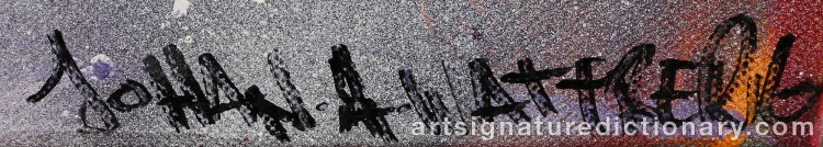 Authentic signature by Johan A. WATTBERG on Painting/Watercolour artwork