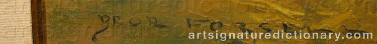 Authentic signature by Bror FORSELL on artwork
