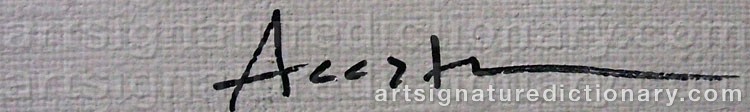 Authentic signature by Johnny ACOSTA on  artwork