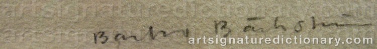 Signature by Barbro BÄCKSTRÖM