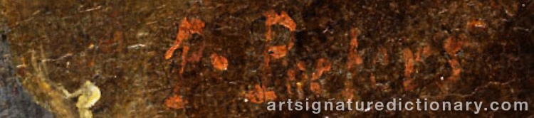 Authentic signature by Bonaventura The Elder PEETERS on  artwork