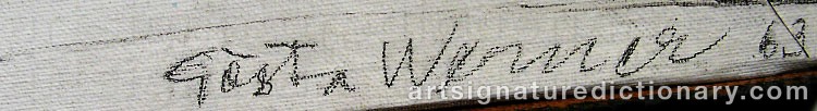 Signature by Gösta WERNER