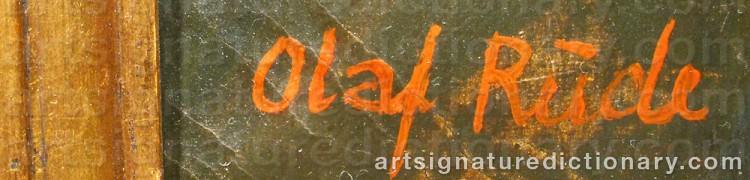 Forged signature of Olaf RUDE