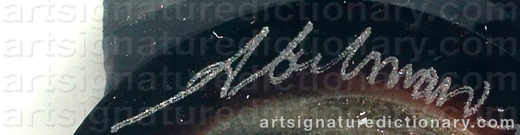 Authentic signature by Stuart ABELMAN on  artwork