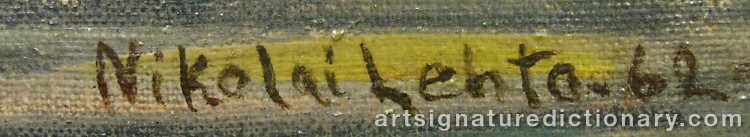Forged signature of Nikolai LEHTO