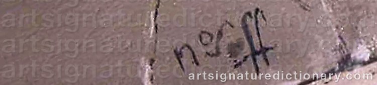 Authentic signature by Frank NOSOFF on  artwork