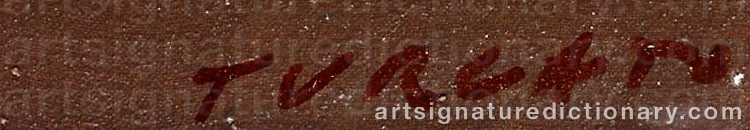Authentic signature by Giulio TURCATO on artwork