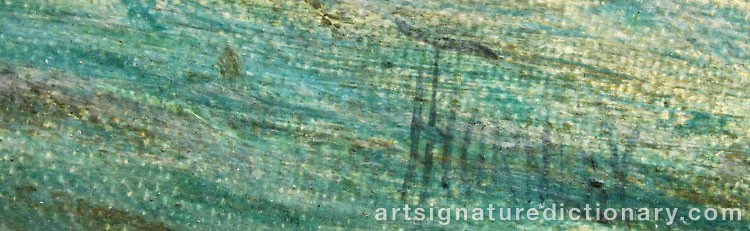 Authentic signature by William Georges THORNLEY on artwork