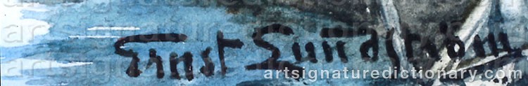 Signature by Ernst LUNDSTRÖM