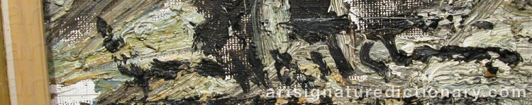 Authentic signature by Arne WALLSTEN on  artwork