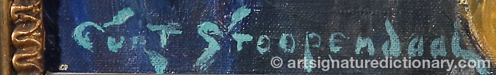 Authentic signature by Curt NYSTRÖM-STOOPENDAAL on  artwork