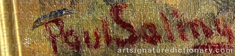 Authentic signature by Paul E. SALING on Painting/Watercolour artwork