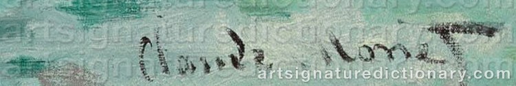 Signature by Claude MONET