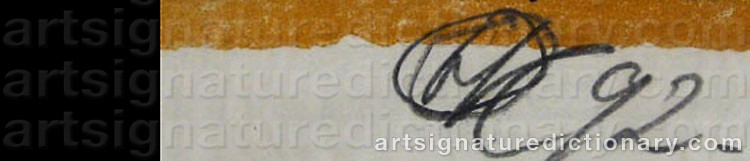 Authentic signature by Hans Oldau KRULL on  artwork