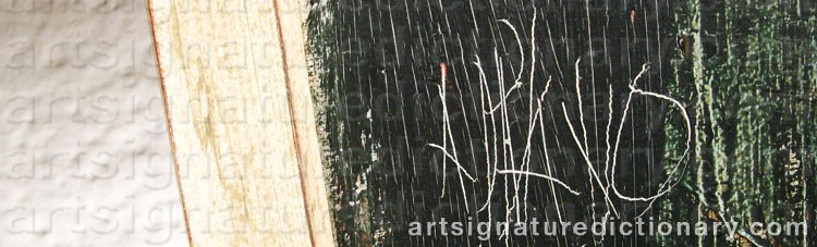 Authentic signature by Adriano GRASSO CAPRIOLI on  artwork