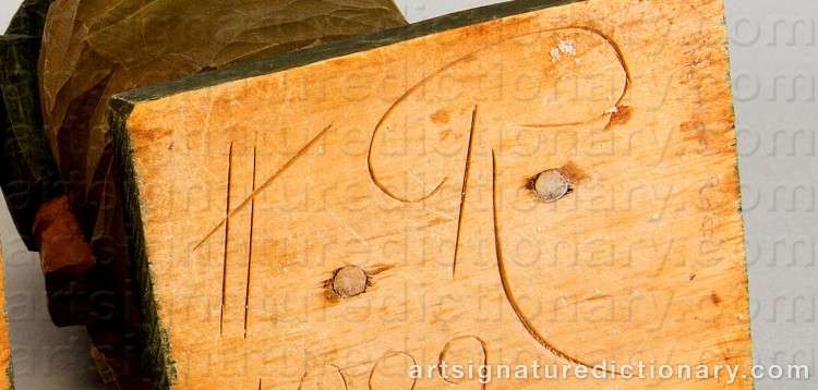 Authentic signature by Herman ROSELL on Sculpture artwork