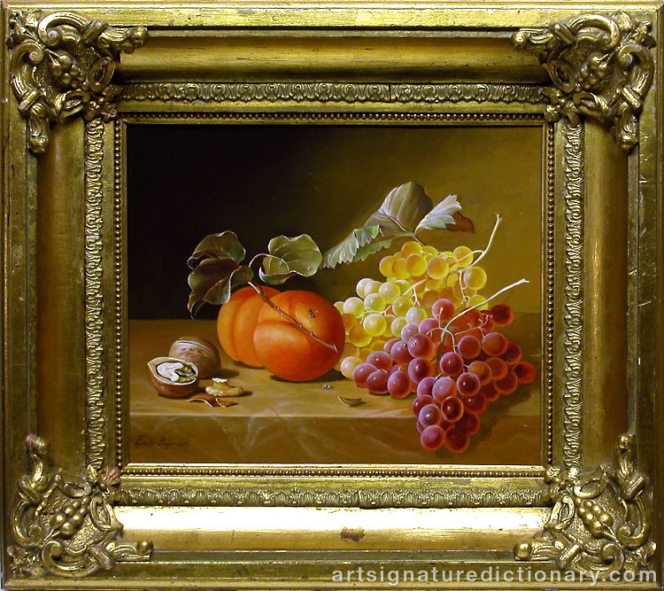 Close-up details showing Emilie PREYER signature forgery characteristics