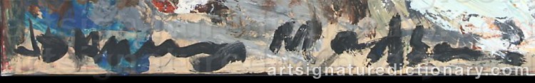 Authentic signature by Johnny MADSEN on  artwork