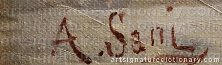 Authentic signature by Alessandro SANI on  artwork