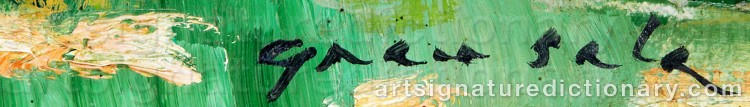 Authentic signature by Emilio GRAU-SALA on artwork
