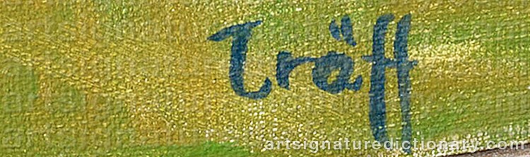 Authentic signature by Birgit TRÄFF on Painting/Watercolour artwork