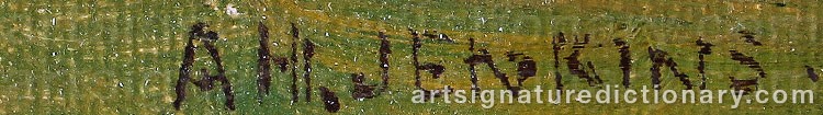 Authentic signature by Arthur Henry JENKINS on  artwork