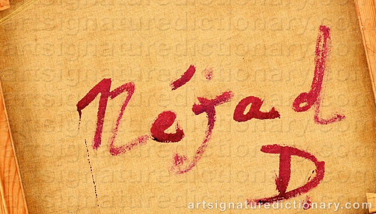 Authentic signature by Nejat DEVRIM on Painting/Watercolour artwork